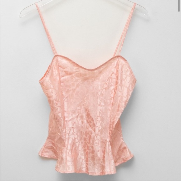 Vintage Victoria's Secret Gold Label 3 Piece Pajama Set Floral Peach Green Med - Picture 2 of 15